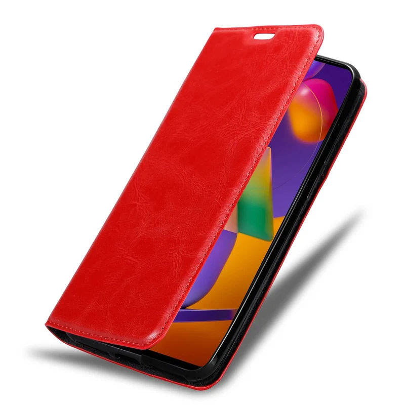 Cadorabo Hülle kompatibel mit Samsung Galaxy M31s Schutzhülle mit Magnetverschluss, Standfunktion und Kartenfach