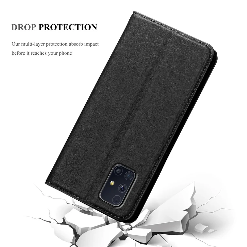 Cadorabo Hülle kompatibel mit Samsung Galaxy M31s Schutzhülle mit Magnetverschluss, Standfunktion und Kartenfach