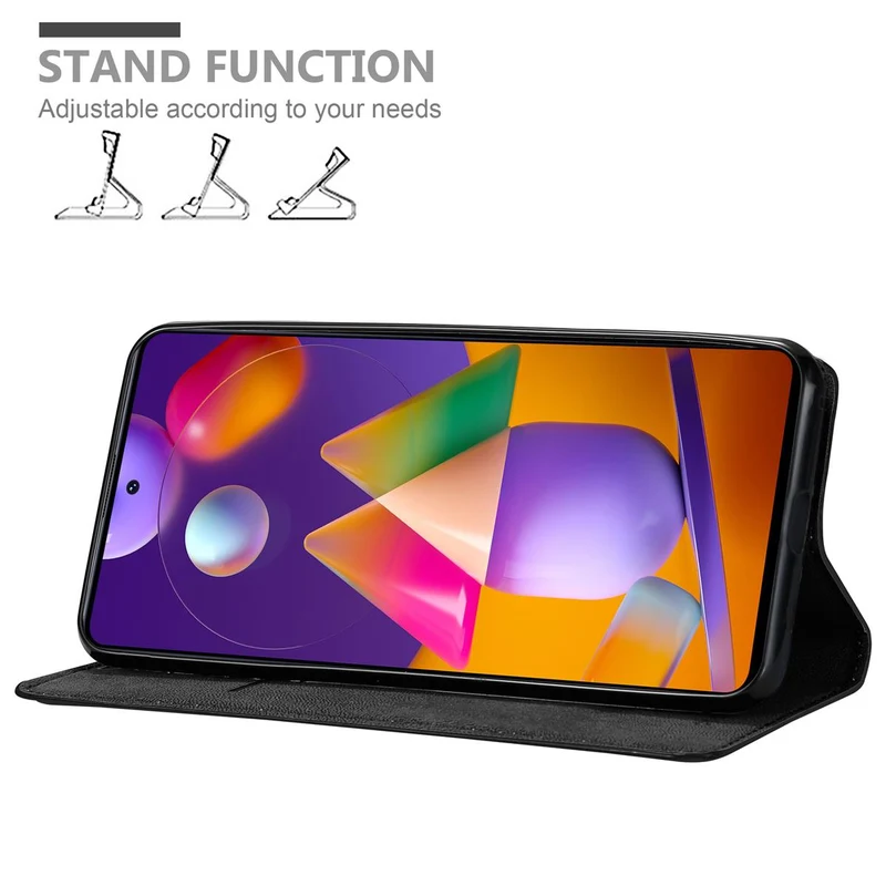 Cadorabo Hülle kompatibel mit Samsung Galaxy M31s Schutzhülle mit Magnetverschluss, Standfunktion und Kartenfach