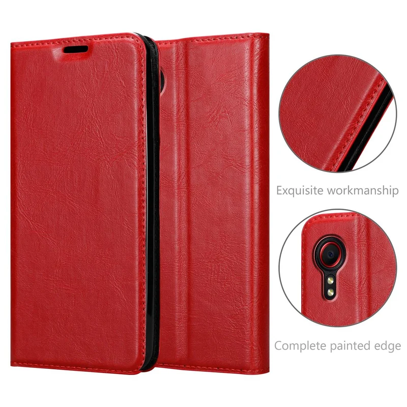 Cadorabo Hülle kompatibel mit Samsung Galaxy XCover 5 Schutzhülle mit Magnetverschluss, Standfunktion und Kartenfach