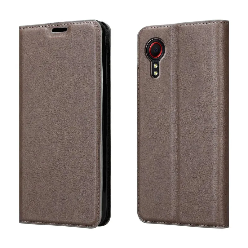 Cadorabo Hülle kompatibel mit Samsung Galaxy XCover 5 Schutzhülle mit Magnetverschluss, Standfunktion und Kartenfach