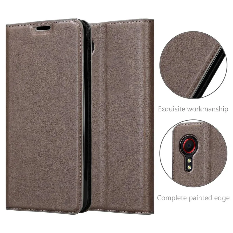 Cadorabo Hülle kompatibel mit Samsung Galaxy XCover 5 Schutzhülle mit Magnetverschluss, Standfunktion und Kartenfach