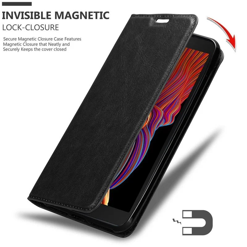 Cadorabo Hülle kompatibel mit Samsung Galaxy XCover 5 Schutzhülle mit Magnetverschluss, Standfunktion und Kartenfach