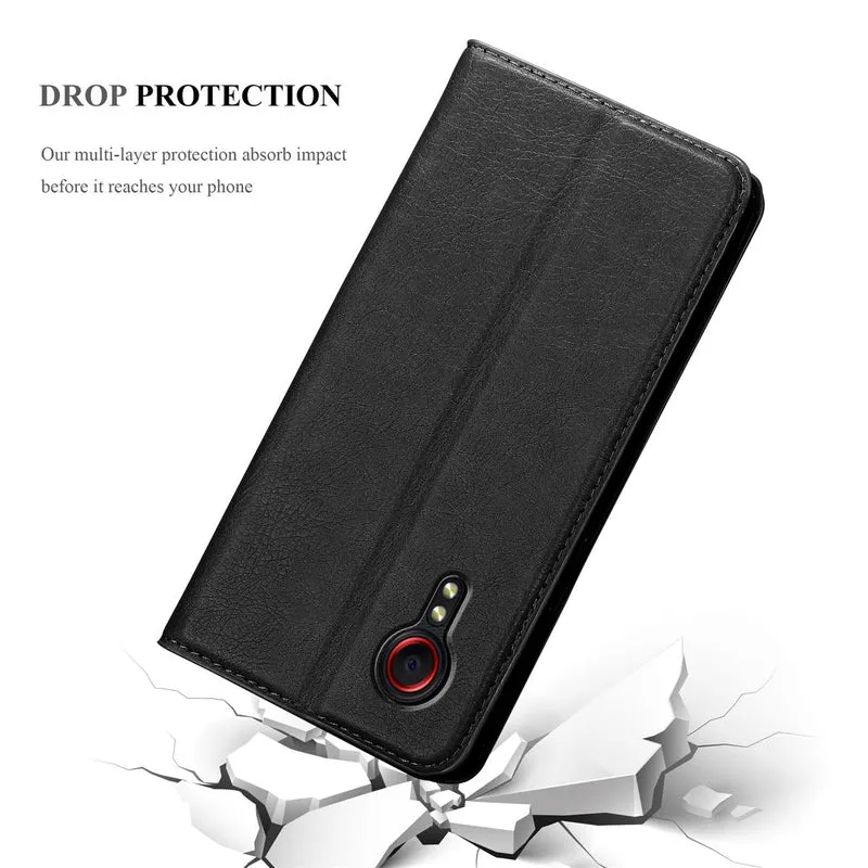 Cadorabo Hülle kompatibel mit Samsung Galaxy XCover 5 Schutzhülle mit Magnetverschluss, Standfunktion und Kartenfach