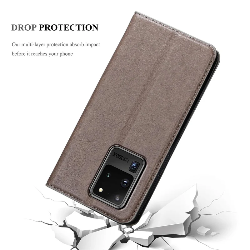 Cadorabo Hülle kompatibel mit Samsung Galaxy S20 ULTRA Schutzhülle mit Magnetverschluss, Standfunktion und Kartenfach