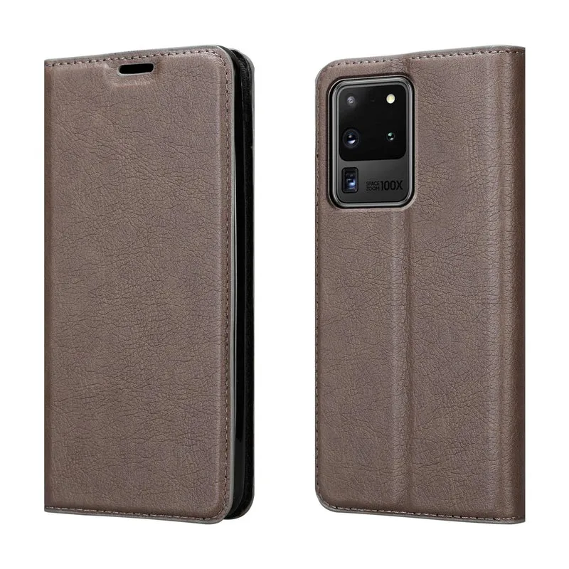 Cadorabo Hülle kompatibel mit Samsung Galaxy S20 ULTRA Schutzhülle mit Magnetverschluss, Standfunktion und Kartenfach