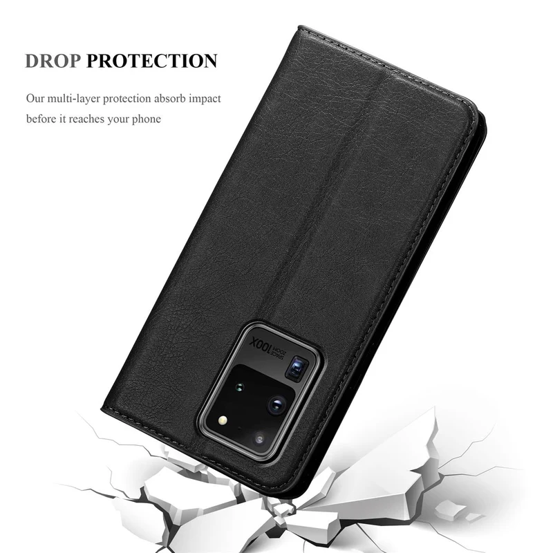 Cadorabo Hülle kompatibel mit Samsung Galaxy S20 ULTRA Schutzhülle mit Magnetverschluss, Standfunktion und Kartenfach