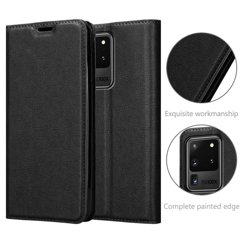 Cadorabo Hülle kompatibel mit Samsung Galaxy S20 ULTRA Schutzhülle mit Magnetverschluss, Standfunktion und Kartenfach