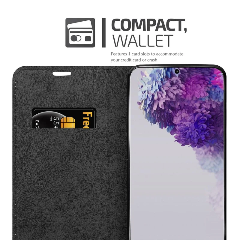 Cadorabo Hülle kompatibel mit Samsung Galaxy S20 ULTRA Schutzhülle mit Magnetverschluss, Standfunktion und Kartenfach