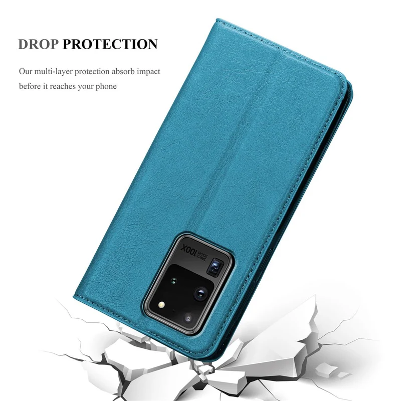Cadorabo Hülle kompatibel mit Samsung Galaxy S20 ULTRA Schutzhülle mit Magnetverschluss, Standfunktion und Kartenfach