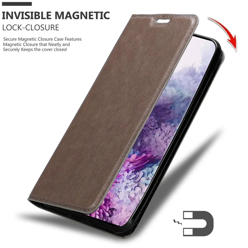 Cadorabo Hülle kompatibel mit Samsung Galaxy S20 PLUS Schutzhülle mit Magnetverschluss, Standfunktion und Kartenfach