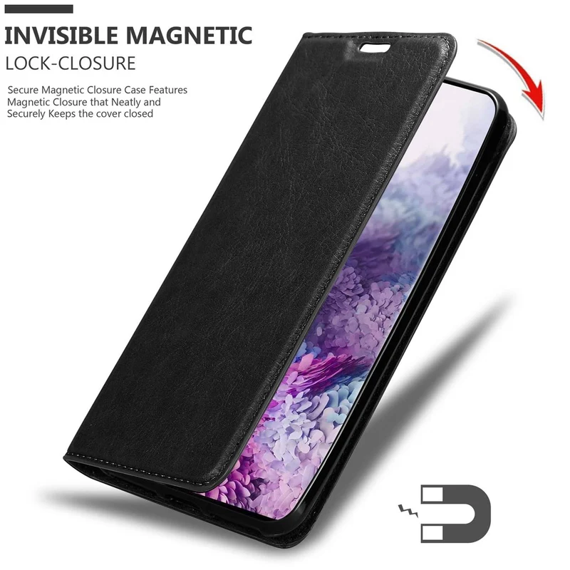 Cadorabo Hülle kompatibel mit Samsung Galaxy S20 PLUS Schutzhülle mit Magnetverschluss, Standfunktion und Kartenfach