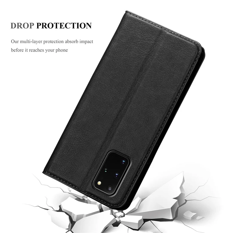 Cadorabo Hülle kompatibel mit Samsung Galaxy S20 PLUS Schutzhülle mit Magnetverschluss, Standfunktion und Kartenfach