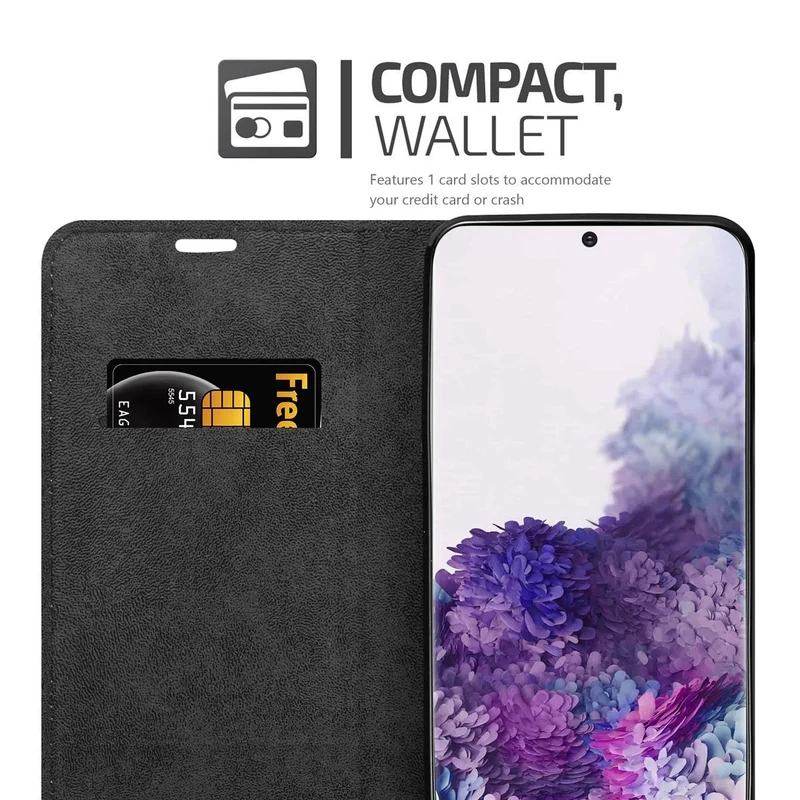 Cadorabo Hülle kompatibel mit Samsung Galaxy S20 PLUS Schutzhülle mit Magnetverschluss, Standfunktion und Kartenfach