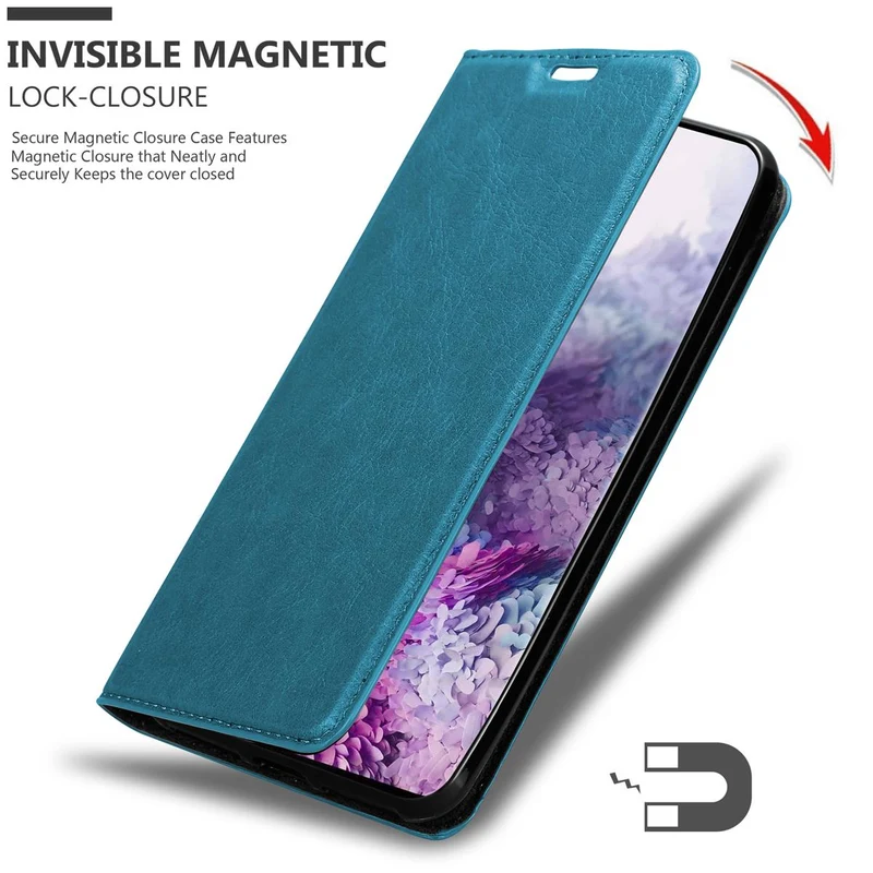 Cadorabo Hülle kompatibel mit Samsung Galaxy S20 PLUS Schutzhülle mit Magnetverschluss, Standfunktion und Kartenfach
