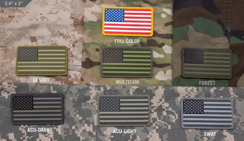 Mil Spec Monkey Patch US Flag PVC
