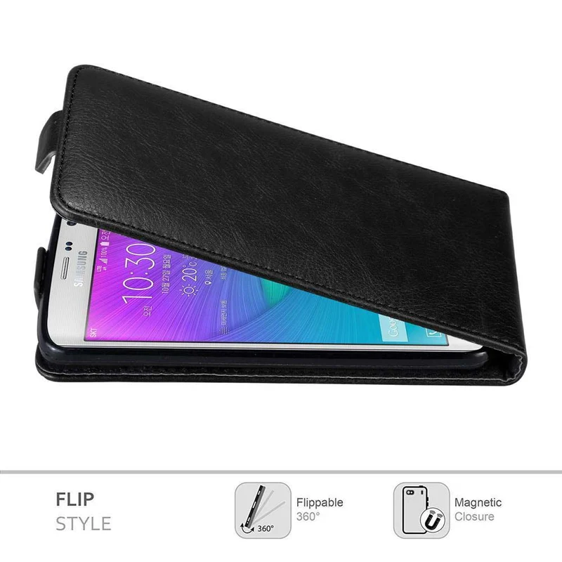 Cadorabo Hülle kompatibel mit Samsung Galaxy NOTE EDGE Schutzhülle im Flip Design mit Magnetverschluss