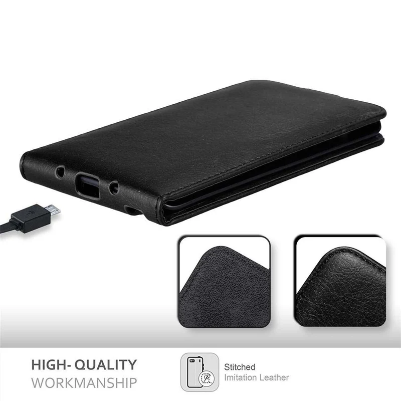 Cadorabo Hülle kompatibel mit Samsung Galaxy NOTE EDGE Schutzhülle im Flip Design mit Magnetverschluss