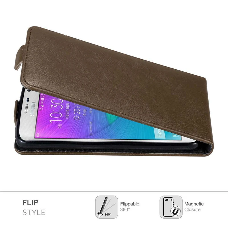 Cadorabo Hülle kompatibel mit Samsung Galaxy NOTE EDGE Schutzhülle im Flip Design mit Magnetverschluss