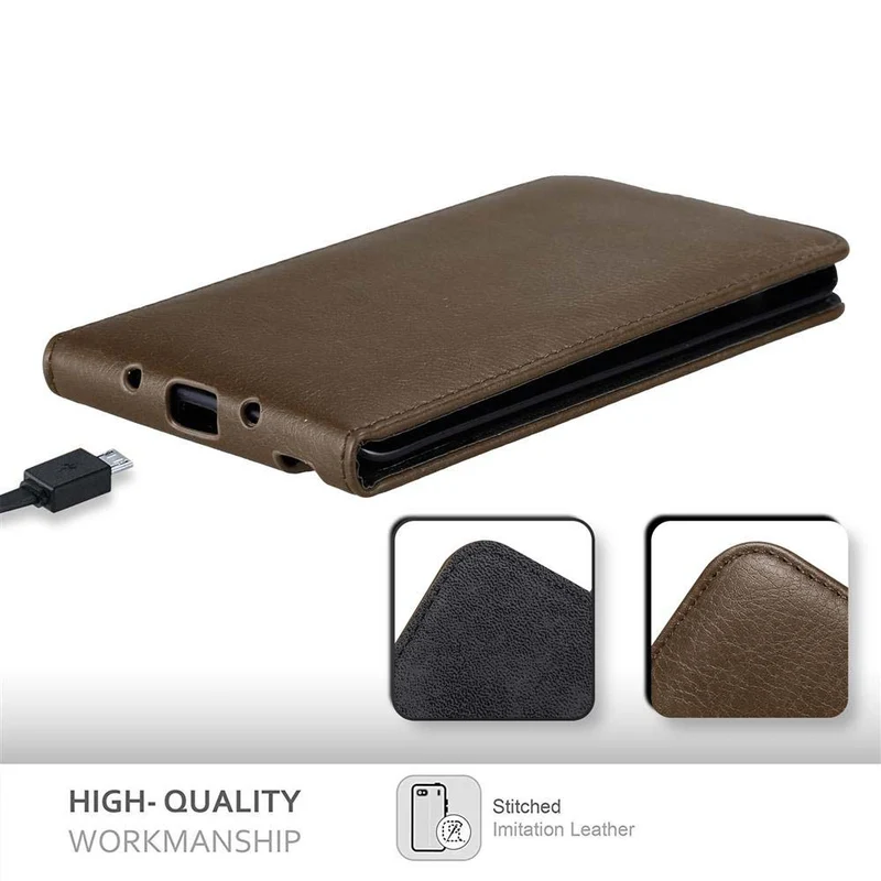 Cadorabo Hülle kompatibel mit Samsung Galaxy NOTE EDGE Schutzhülle im Flip Design mit Magnetverschluss