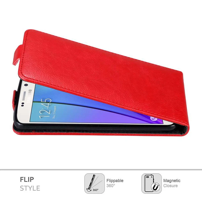 Cadorabo Hülle kompatibel mit Samsung Galaxy NOTE 5 Schutzhülle im Flip Design mit Magnetverschluss