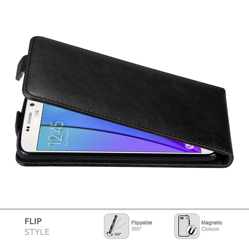Cadorabo Hülle kompatibel mit Samsung Galaxy NOTE 5 Schutzhülle im Flip Design mit Magnetverschluss