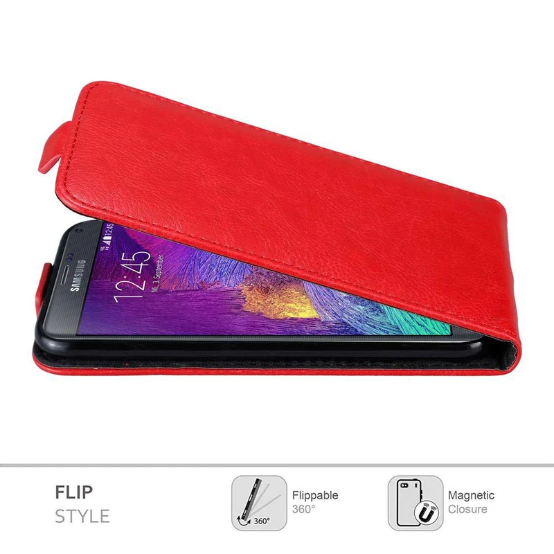 Cadorabo Hülle kompatibel mit Samsung Galaxy NOTE 4 Schutzhülle im Flip Design mit Magnetverschluss