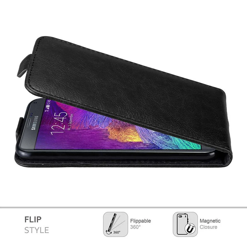 Cadorabo Hülle kompatibel mit Samsung Galaxy NOTE 4 Schutzhülle im Flip Design mit Magnetverschluss