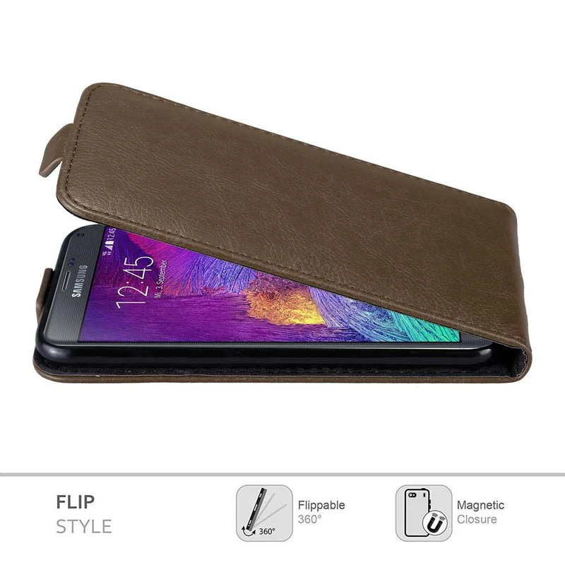 Cadorabo Hülle kompatibel mit Samsung Galaxy NOTE 4 Schutzhülle im Flip Design mit Magnetverschluss