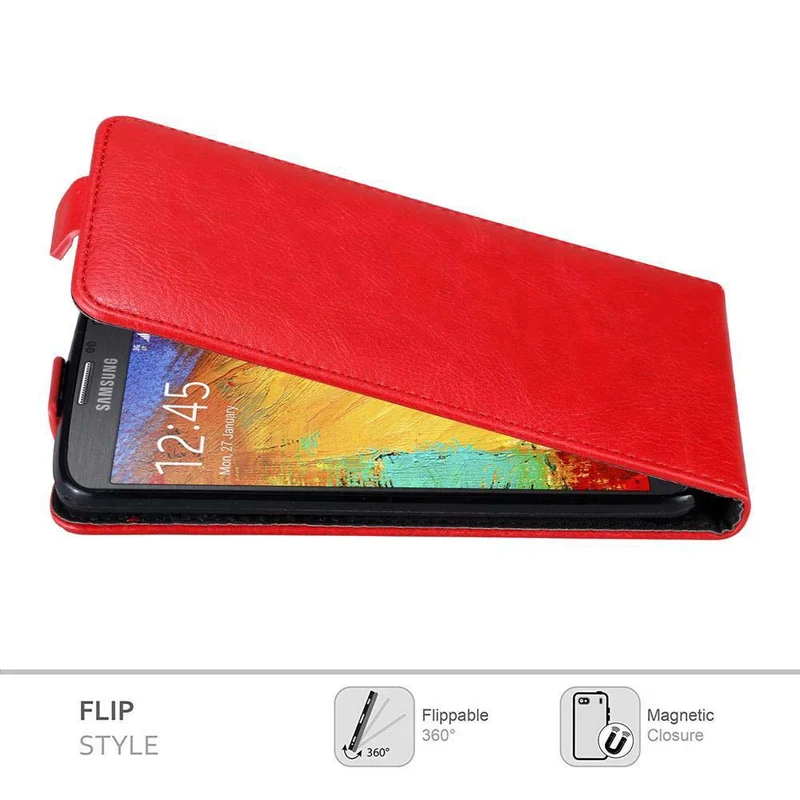Cadorabo Hülle kompatibel mit Samsung Galaxy NOTE 3 NEO Schutzhülle im Flip Design mit Magnetverschluss