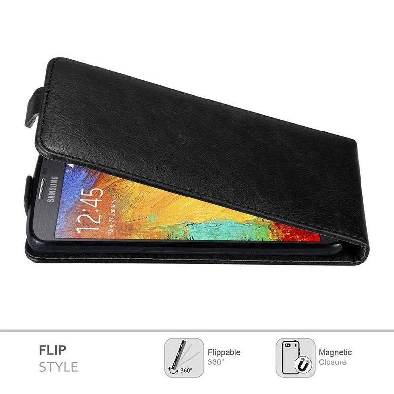 Cadorabo Hülle kompatibel mit Samsung Galaxy NOTE 3 NEO Schutzhülle im Flip Design mit Magnetverschluss