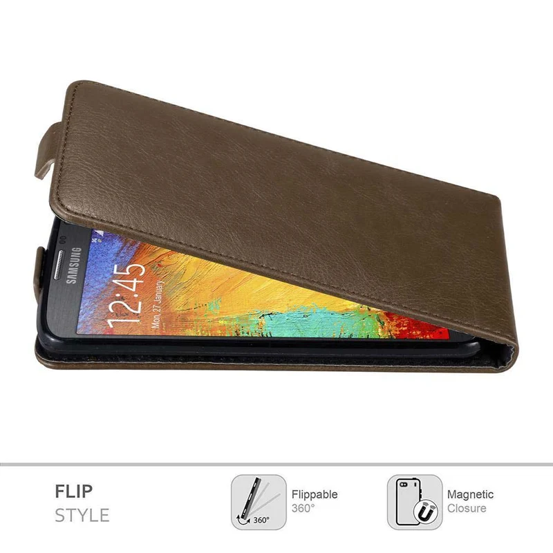 Cadorabo Hülle kompatibel mit Samsung Galaxy NOTE 3 NEO Schutzhülle im Flip Design mit Magnetverschluss