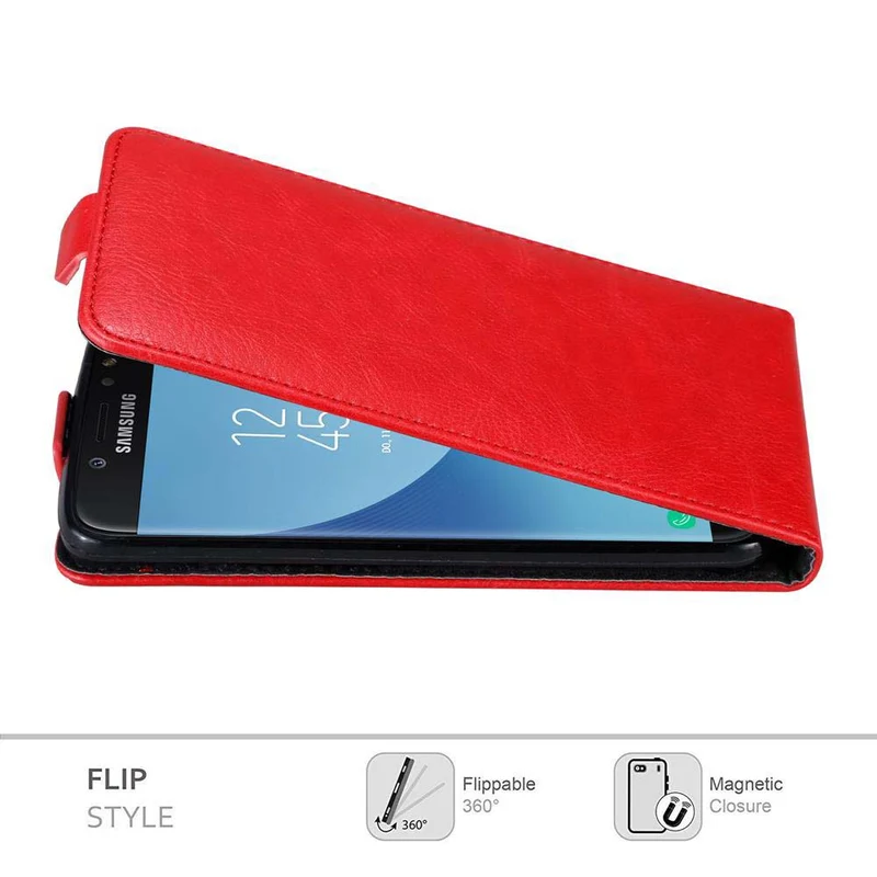 Cadorabo Hülle kompatibel mit Samsung Galaxy J7 2017 / J7 PRO Schutzhülle im Flip Design mit Magnetverschluss