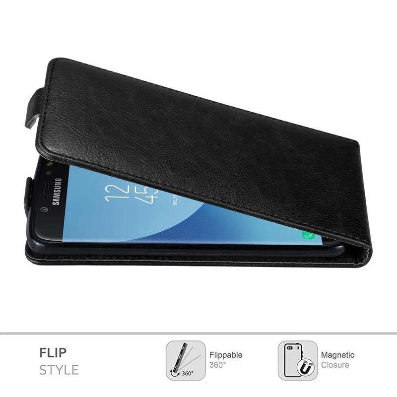 Cadorabo Hülle kompatibel mit Samsung Galaxy J7 2017 / J7 PRO Schutzhülle im Flip Design mit Magnetverschluss
