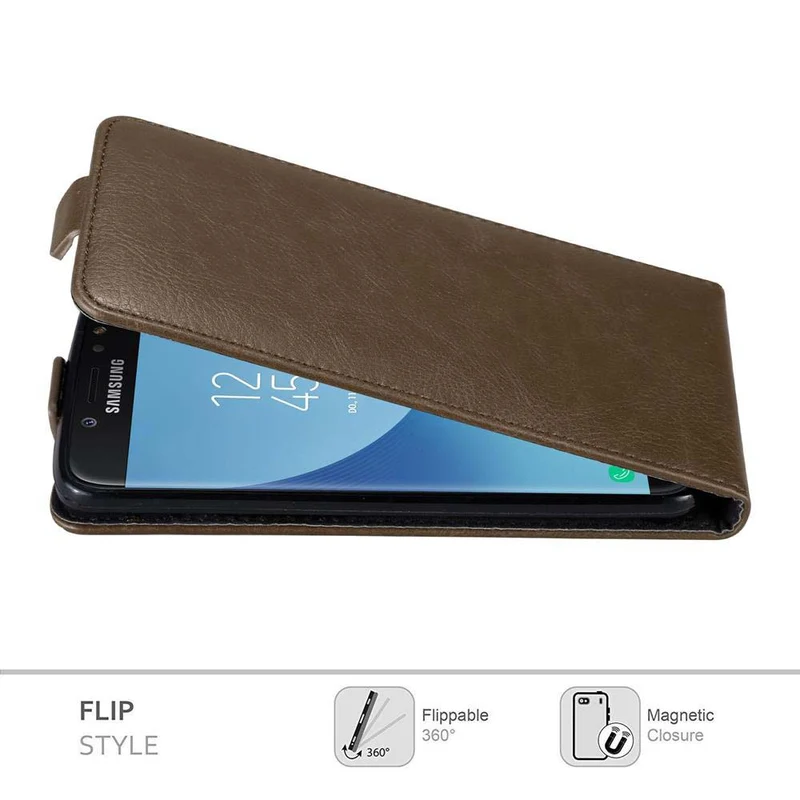 Cadorabo Hülle kompatibel mit Samsung Galaxy J7 2017 / J7 PRO Schutzhülle im Flip Design mit Magnetverschluss