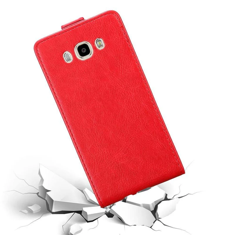 Cadorabo Hülle kompatibel mit Samsung Galaxy J7 2016 Schutzhülle im Flip Design mit Magnetverschluss