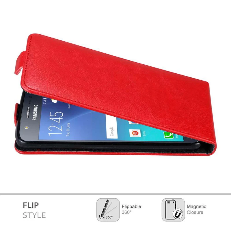 Cadorabo Hülle kompatibel mit Samsung Galaxy J5 2015 Schutzhülle im Flip Design mit Magnetverschluss