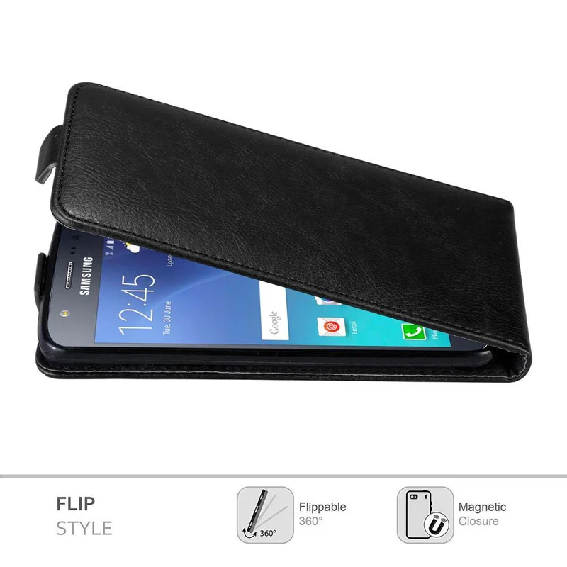 Cadorabo Hülle kompatibel mit Samsung Galaxy J5 2015 Schutzhülle im Flip Design mit Magnetverschluss
