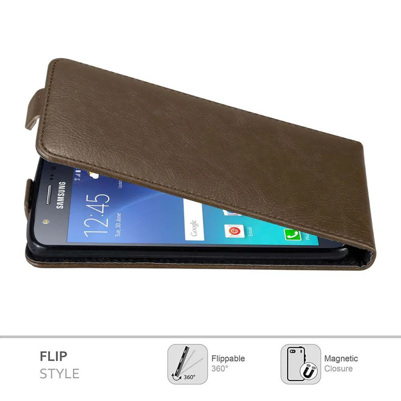 Cadorabo Hülle kompatibel mit Samsung Galaxy J5 2015 Schutzhülle im Flip Design mit Magnetverschluss