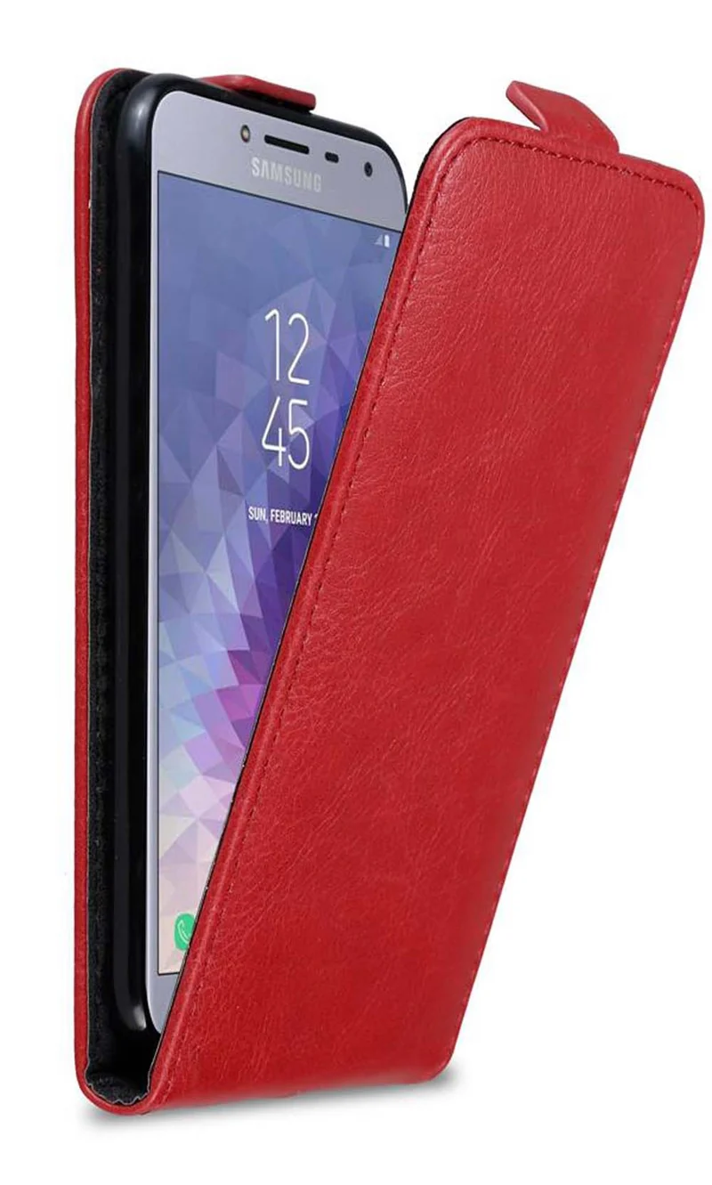 Cadorabo Hülle kompatibel mit Samsung Galaxy J4 2018 Schutzhülle im Flip Design mit Magnetverschluss