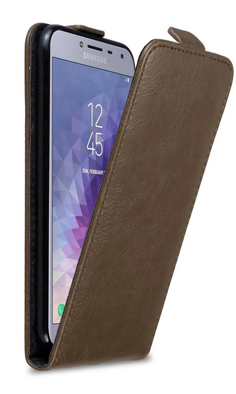 Cadorabo Hülle kompatibel mit Samsung Galaxy J4 2018 Schutzhülle im Flip Design mit Magnetverschluss