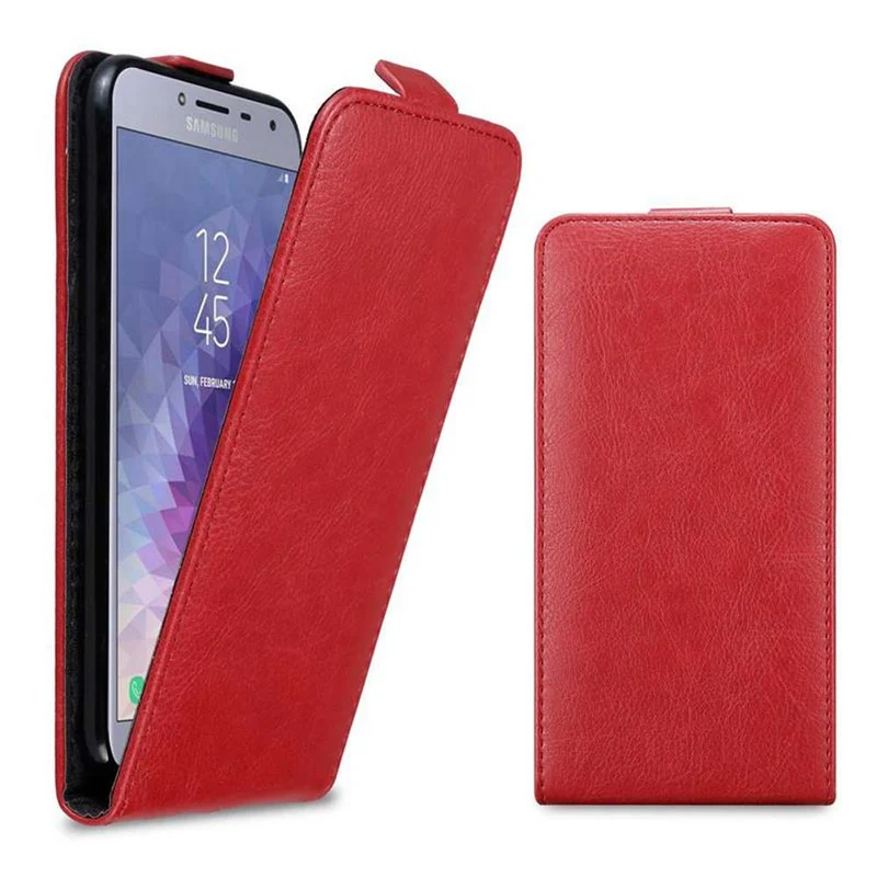 Cadorabo Hülle kompatibel mit Samsung Galaxy J4 2018 Schutzhülle im Flip Design mit Magnetverschluss