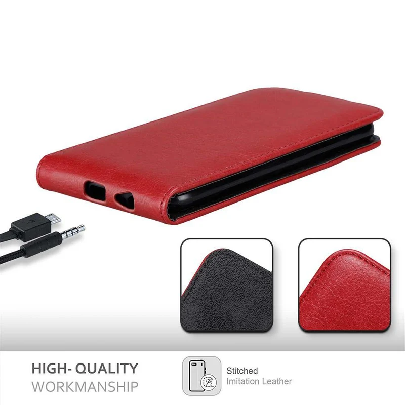Cadorabo Hülle kompatibel mit Samsung Galaxy J4 2018 Schutzhülle im Flip Design mit Magnetverschluss