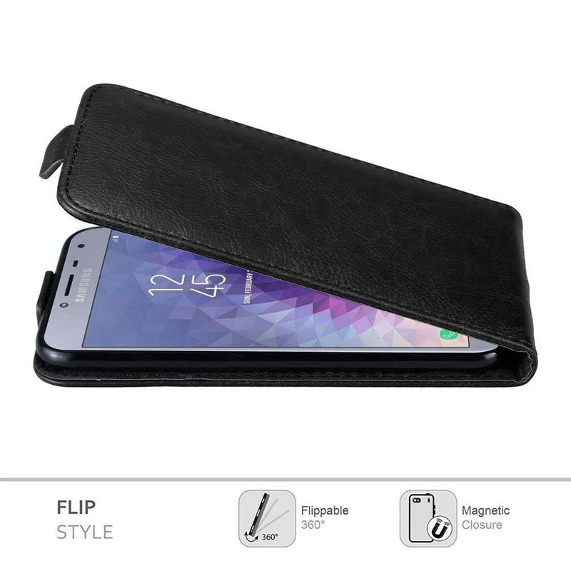 Cadorabo Hülle kompatibel mit Samsung Galaxy J4 2018 Schutzhülle im Flip Design mit Magnetverschluss
