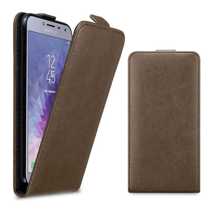 Cadorabo Hülle kompatibel mit Samsung Galaxy J4 2018 Schutzhülle im Flip Design mit Magnetverschluss