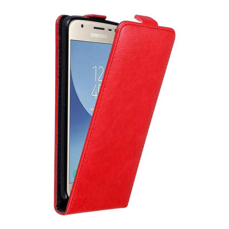 Cadorabo Hülle kompatibel mit Samsung Galaxy J3 2017 Schutzhülle im Flip Design mit Magnetverschluss