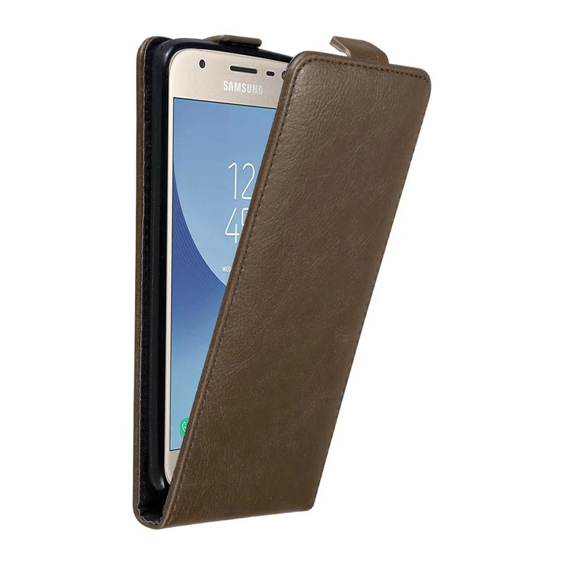 Cadorabo Hülle kompatibel mit Samsung Galaxy J3 2017 Schutzhülle im Flip Design mit Magnetverschluss