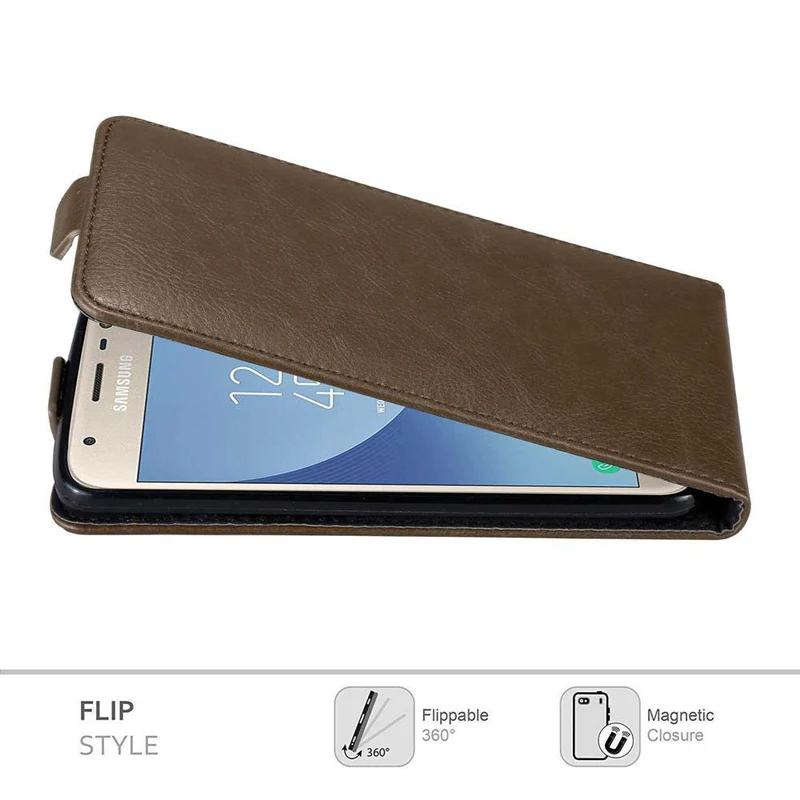 Cadorabo Hülle kompatibel mit Samsung Galaxy J3 2017 Schutzhülle im Flip Design mit Magnetverschluss
