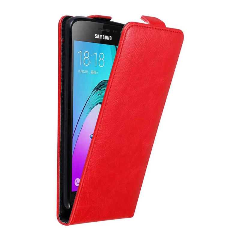 Cadorabo Hülle kompatibel mit Samsung Galaxy J3 2016 Schutzhülle im Flip Design mit Magnetverschluss