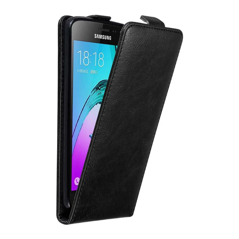 Cadorabo Hülle kompatibel mit Samsung Galaxy J3 2016 Schutzhülle im Flip Design mit Magnetverschluss